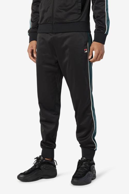 Fila Elijah Track Miesten Housut Mustat Valkoinen | Fila584OU