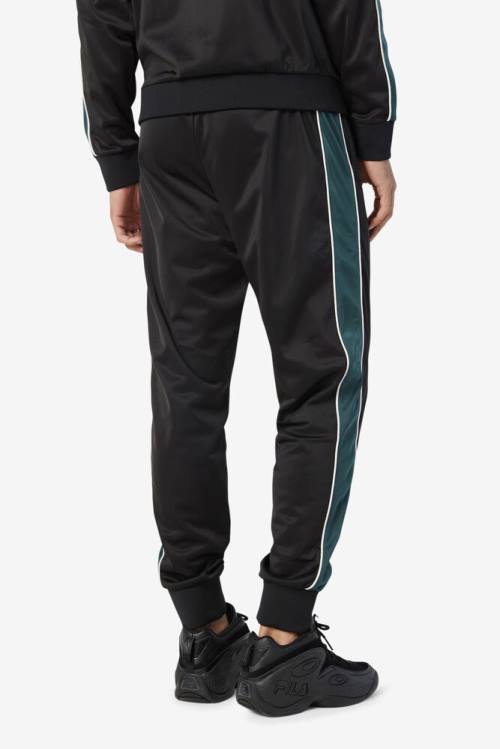 Fila Elijah Track Miesten Housut Mustat Valkoinen | Fila584OU