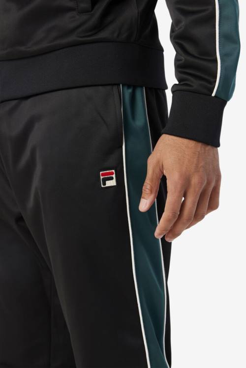 Fila Elijah Track Miesten Housut Mustat Valkoinen | Fila584OU
