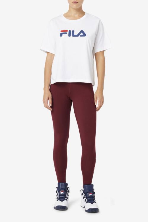 Fila Elora Naisten Leggingsit Viininpunainen | Fila704MC