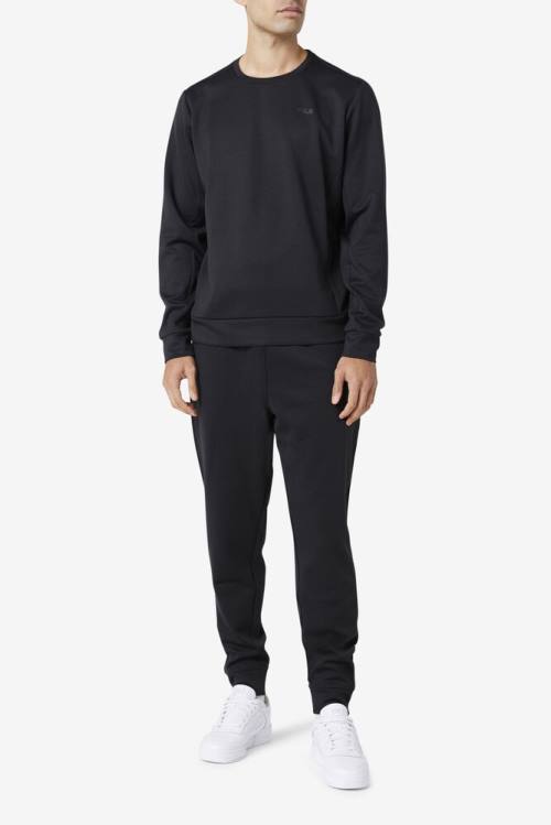 Fila Emry Crew Miesten Puserot Mustat | Fila127CX