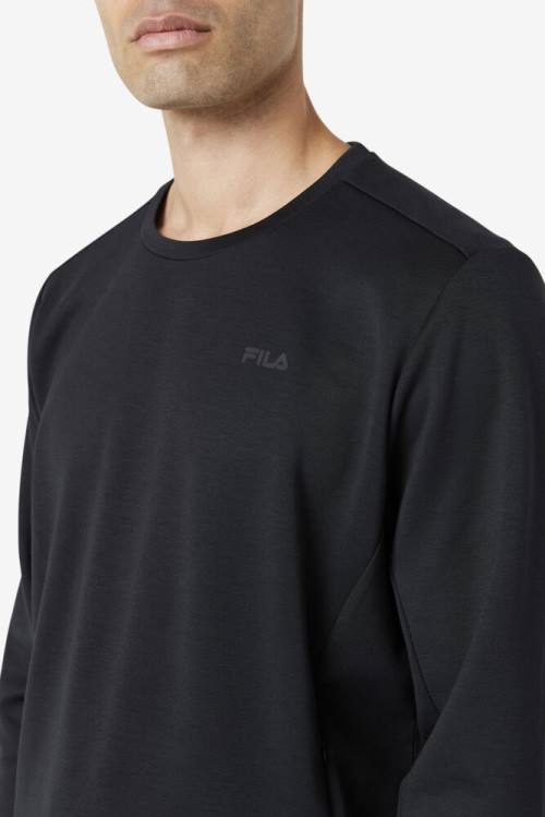 Fila Emry Crew Miesten Puserot Mustat | Fila127CX