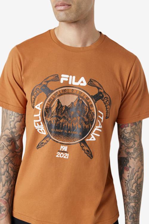 Fila Enem Tee Miesten T Paidat Mustat Valkoinen | Fila716AM