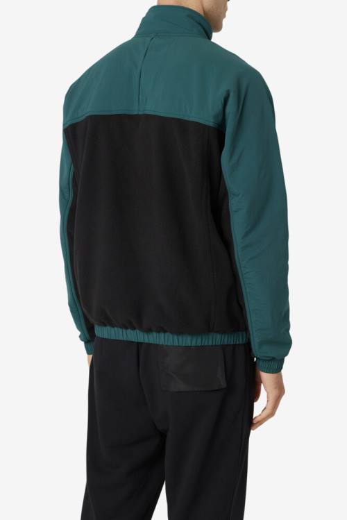 Fila Erick 1/2 Zip Pullover Miesten Puserot Mustat | Fila204TU