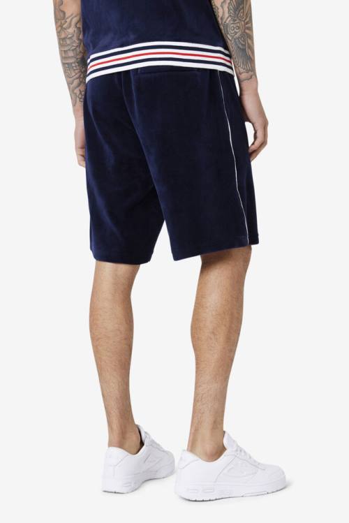 Fila Estudio Velour Miesten Shortsit Laivastonsininen Valkoinen | Fila416JY