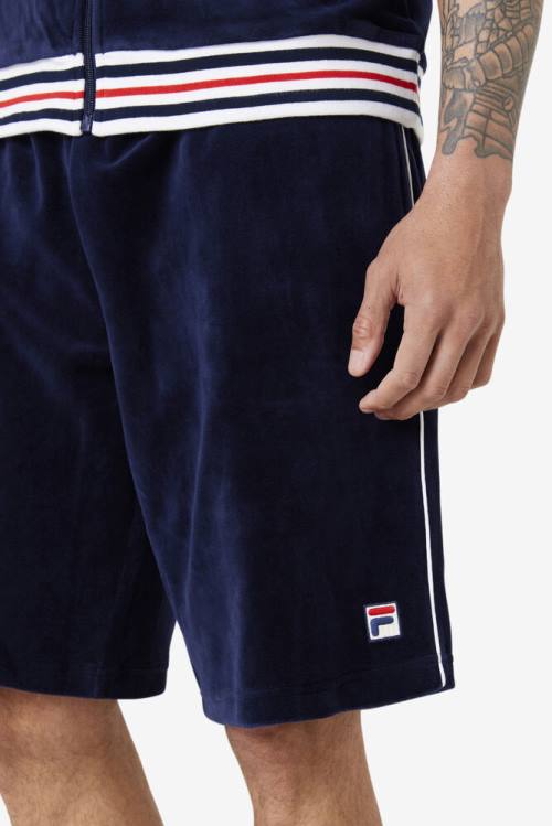 Fila Estudio Velour Miesten Shortsit Laivastonsininen Valkoinen | Fila416JY