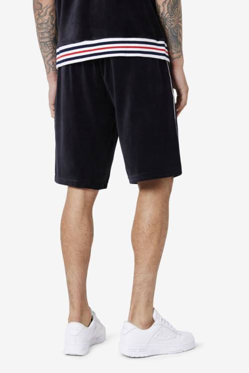 Fila Estudio Velour Miesten Shortsit Mustat Valkoinen | Fila486NV