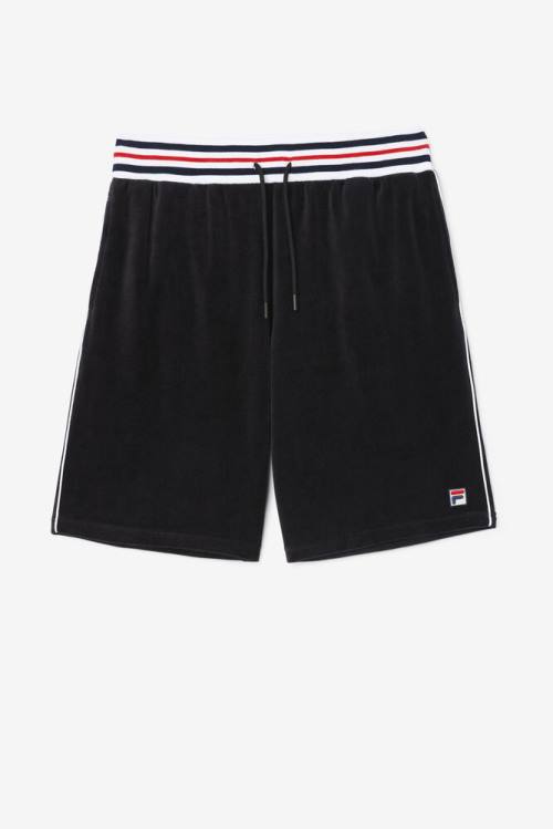 Fila Estudio Velour Miesten Shortsit Mustat Valkoinen | Fila486NV