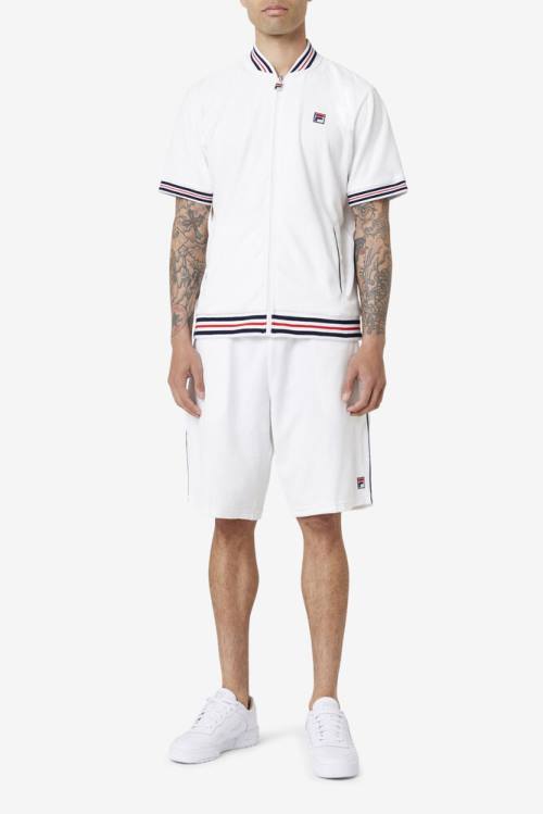Fila Estudio Velour Miesten Shortsit Valkoinen Laivastonsininen | Fila527PT