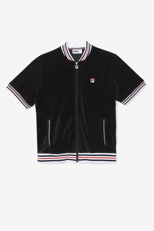 Fila Estudio Velour Miesten Takki Mustat Valkoinen | Fila043UC
