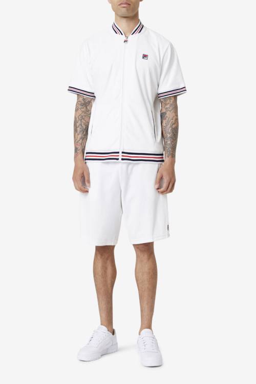 Fila Estudio Velour Miesten Takki Valkoinen Laivastonsininen | Fila769GA