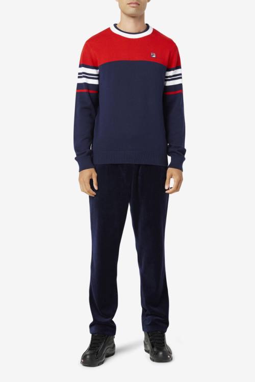 Fila Everly Miesten Puserot Laivastonsininen Punainen Valkoinen | Fila512HW