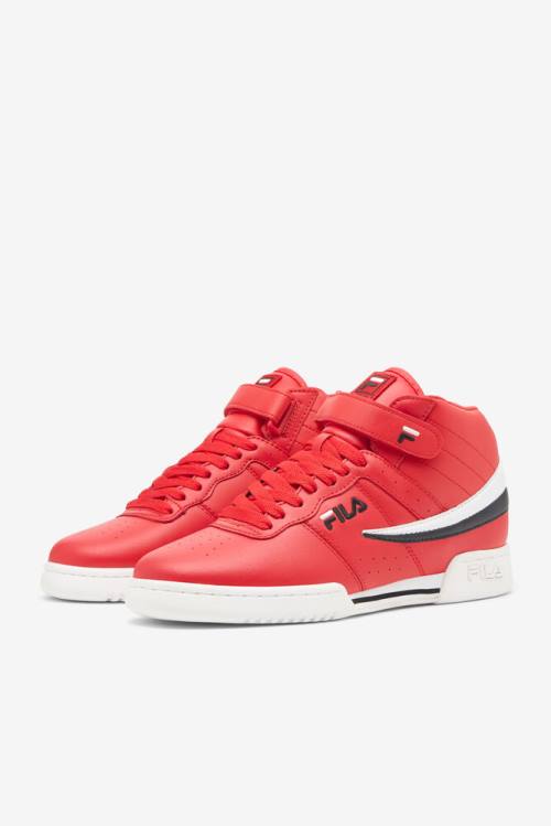 Fila F-13 Mid Miesten Tennarit Punainen Mustat Valkoinen | Fila152YO