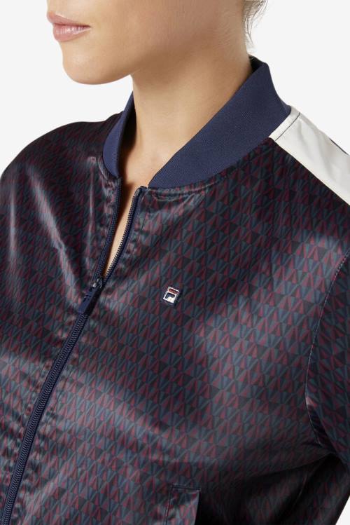 Fila Farah Satin Track Naisten Takki Laivastonsininen | Fila012KA