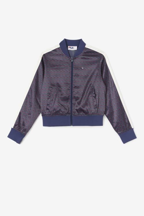 Fila Farah Satin Track Naisten Takki Laivastonsininen | Fila012KA