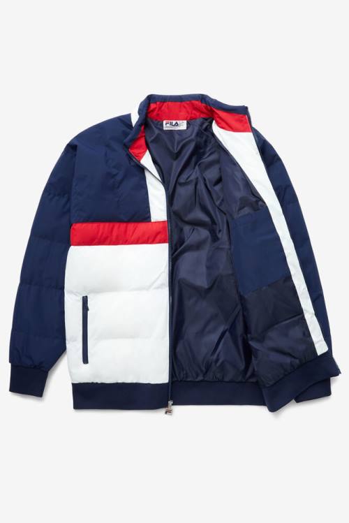 Fila Fausto Ski Miesten Takki Laivastonsininen Punainen Valkoinen | Fila603DV