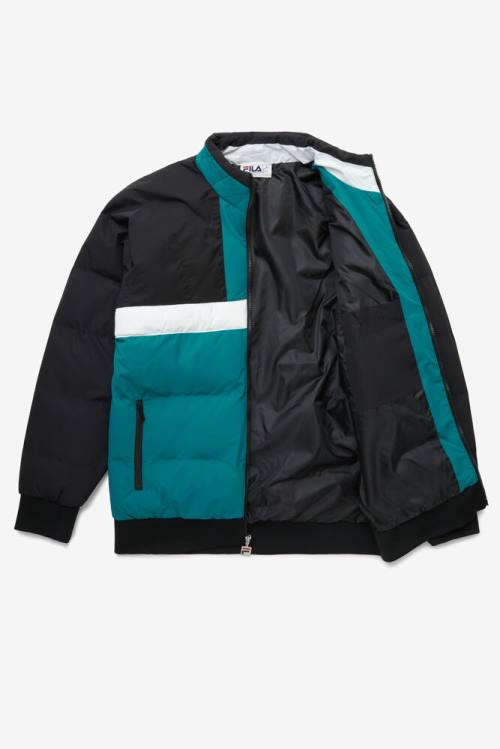 Fila Fausto Ski Miesten Takki Mustat Sininen Valkoinen | Fila219RW
