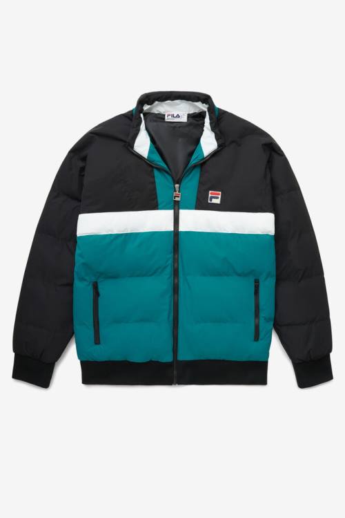 Fila Fausto Ski Miesten Takki Mustat Sininen Valkoinen | Fila219RW