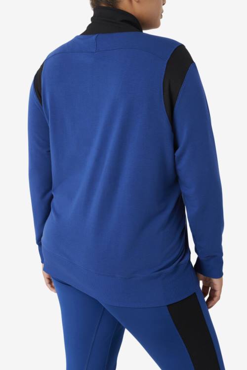Fila Fi-lux Half Zip Naisten Puserot Laivastonsininen Mustat | Fila825CJ