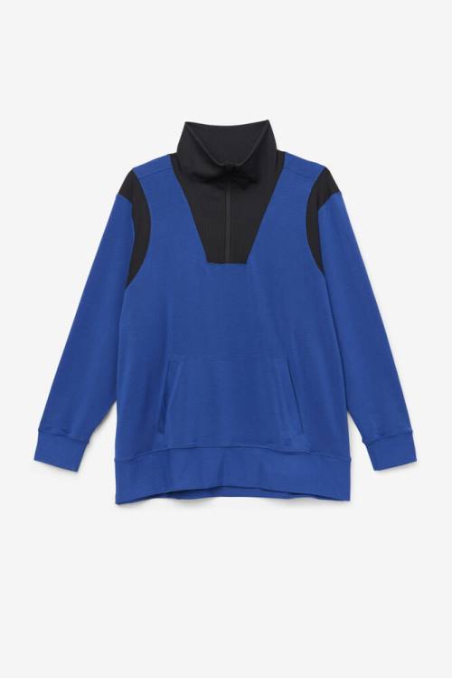 Fila Fi-lux Half Zip Naisten Puserot Laivastonsininen Mustat | Fila825CJ