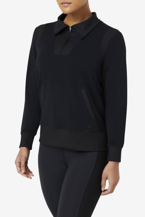 Fila Fi-lux Half Zip Naisten Puserot Mustat | Fila495RW