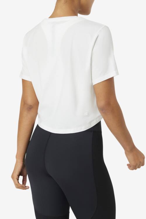 Fila Fi-lux High-low Crop Top Naisten T Paidat Valkoinen | Fila198HM