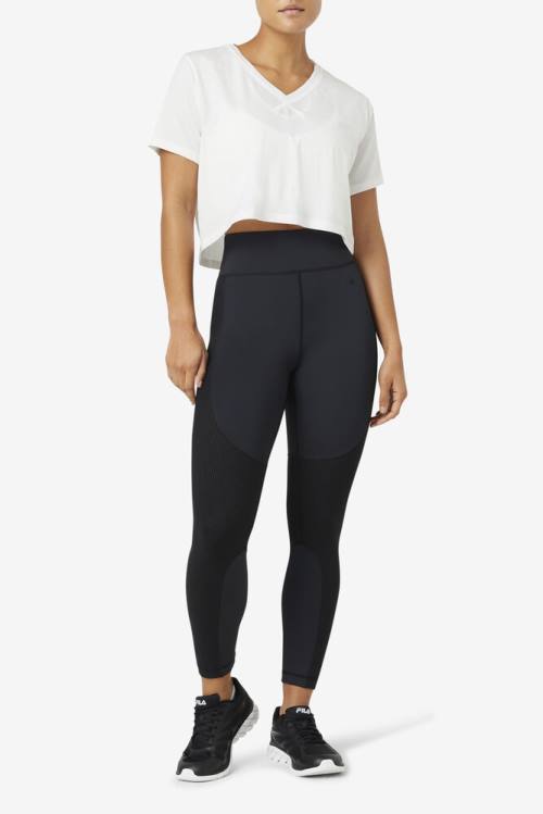 Fila Fi-lux High-low Crop Top Naisten T Paidat Valkoinen | Fila198HM