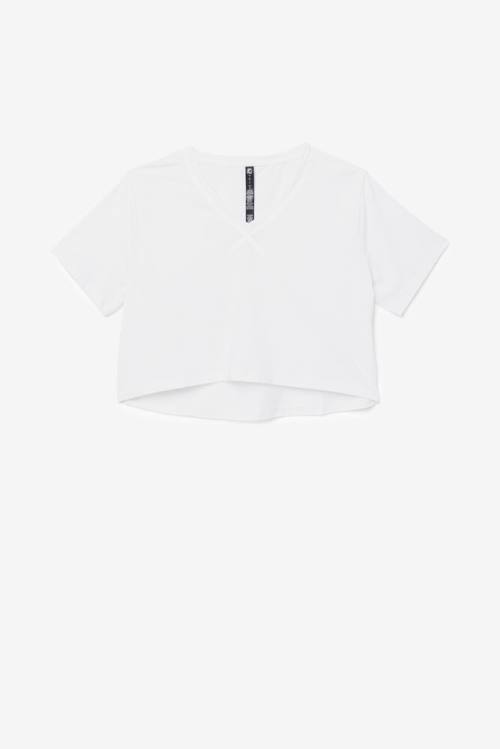 Fila Fi-lux High-low Crop Top Naisten T Paidat Valkoinen | Fila198HM