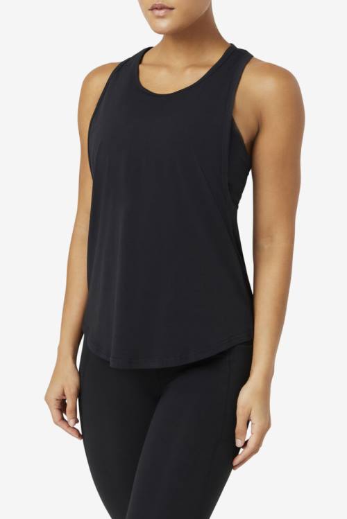 Fila Fi-lux Long Tank Top Naisten T Paidat Mustat | Fila591KW