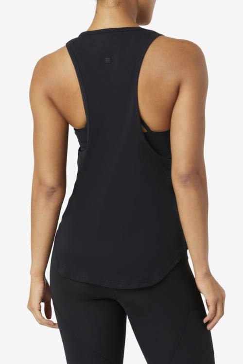 Fila Fi-lux Long Tank Top Naisten T Paidat Mustat | Fila591KW
