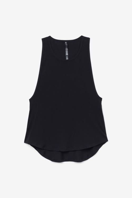 Fila Fi-lux Long Tank Top Naisten T Paidat Mustat | Fila591KW