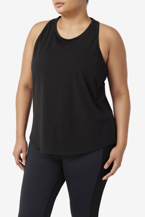 Fila Fi-lux Long Tank Top Naisten T Paidat Mustat | Fila923KY