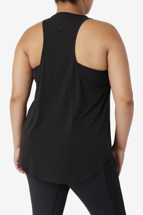 Fila Fi-lux Long Tank Top Naisten T Paidat Mustat | Fila923KY