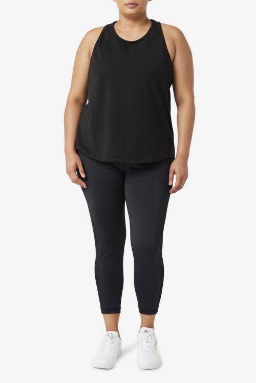 Fila Fi-lux Long Tank Top Naisten T Paidat Mustat | Fila923KY