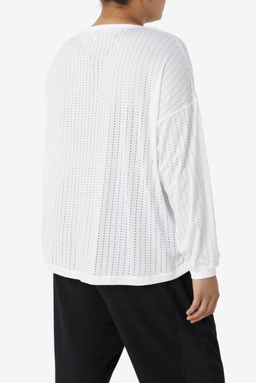 Fila Fi-lux Mesh Long Sleeve Top Naisten T Paidat Valkoinen | Fila213ID