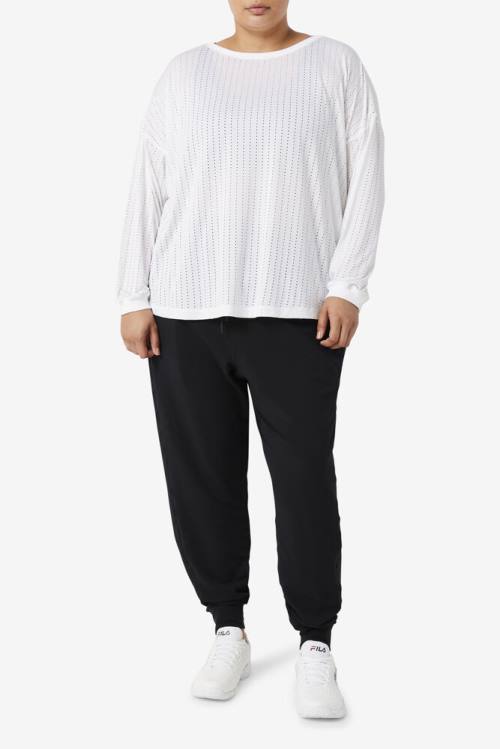 Fila Fi-lux Mesh Long Sleeve Top Naisten T Paidat Valkoinen | Fila213ID