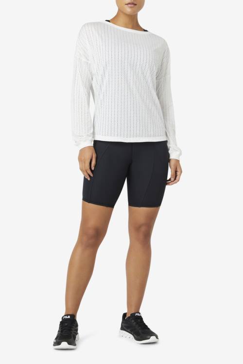 Fila Fi-lux Mesh Long Sleeve Top Naisten T Paidat Valkoinen | Fila547LV