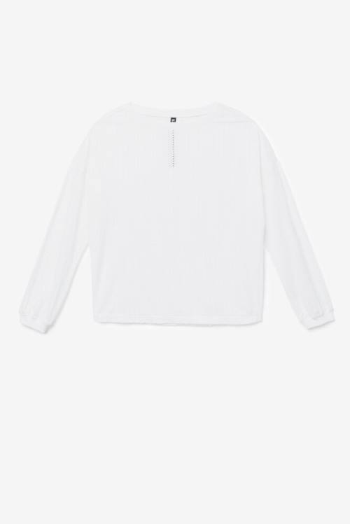 Fila Fi-lux Mesh Long Sleeve Top Naisten T Paidat Valkoinen | Fila547LV