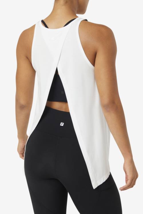 Fila Fi-lux Open Back Tank Naisten Topit Valkoinen | Fila017QH