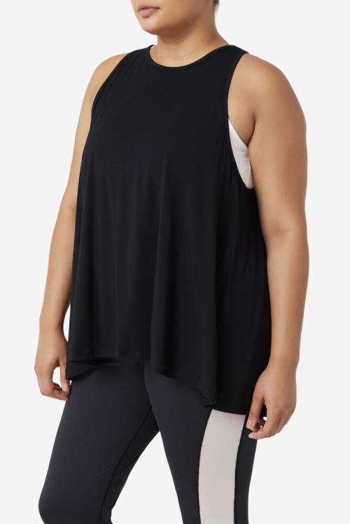 Fila Fi-lux Open Back Tank Naisten Topit Mustat | Fila071JQ