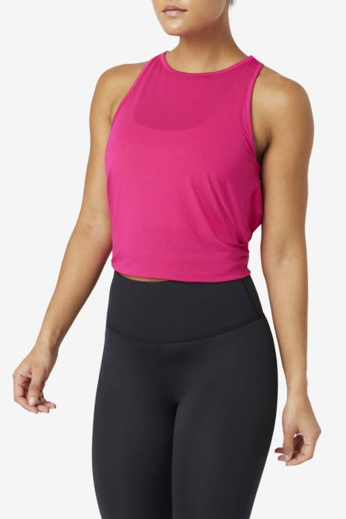 Fila Fi-lux Open Back Tank Naisten Topit Vaaleanpinkki | Fila146VN