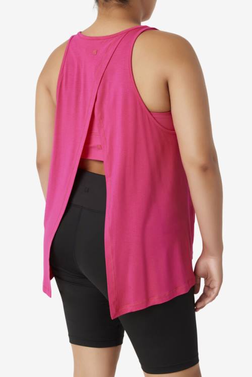 Fila Fi-lux Open Back Tank Naisten Topit Vaaleanpinkki | Fila812DH
