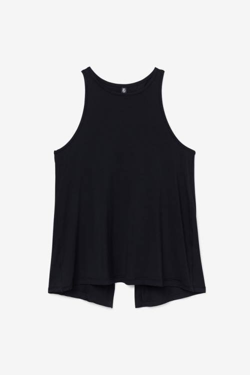 Fila Fi-lux Open Back Tank Naisten Topit Mustat | Fila823RV