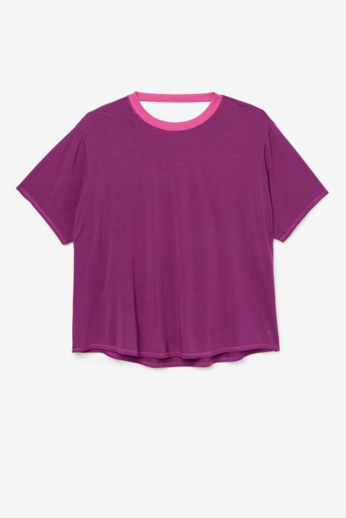 Fila Fi-lux Sleeve Top Naisten T Paidat Violetit | Fila268MN