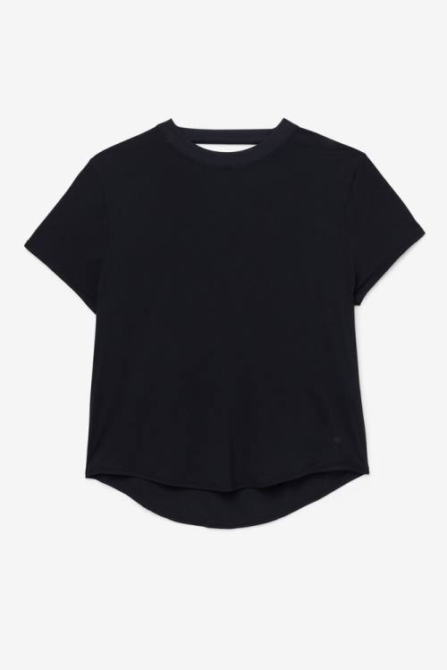 Fila Fi-lux Sleeve Top Naisten T Paidat Mustat | Fila416KM