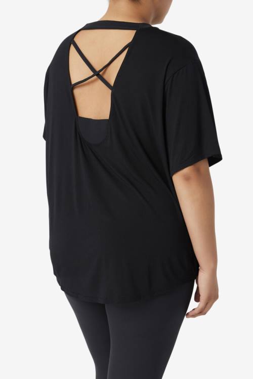 Fila Fi-lux Sleeve Top Naisten T Paidat Mustat | Fila436FZ