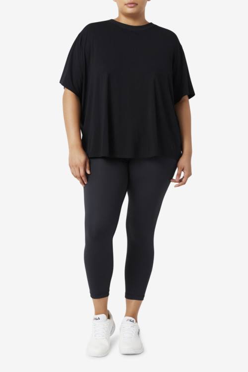 Fila Fi-lux Sleeve Top Naisten T Paidat Mustat | Fila436FZ