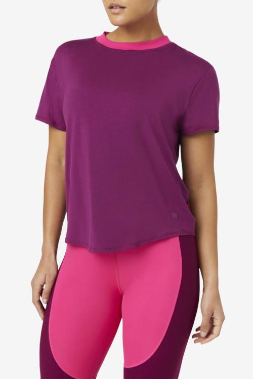 Fila Fi-lux Sleeve Top Naisten T Paidat Violetit | Fila895WU