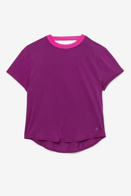 Fila Fi-lux Sleeve Top Naisten T Paidat Violetit | Fila895WU