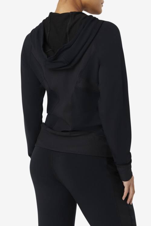 Fila Fi-lux Texture Full Zip Naisten Huppari Mustat | Fila124XK